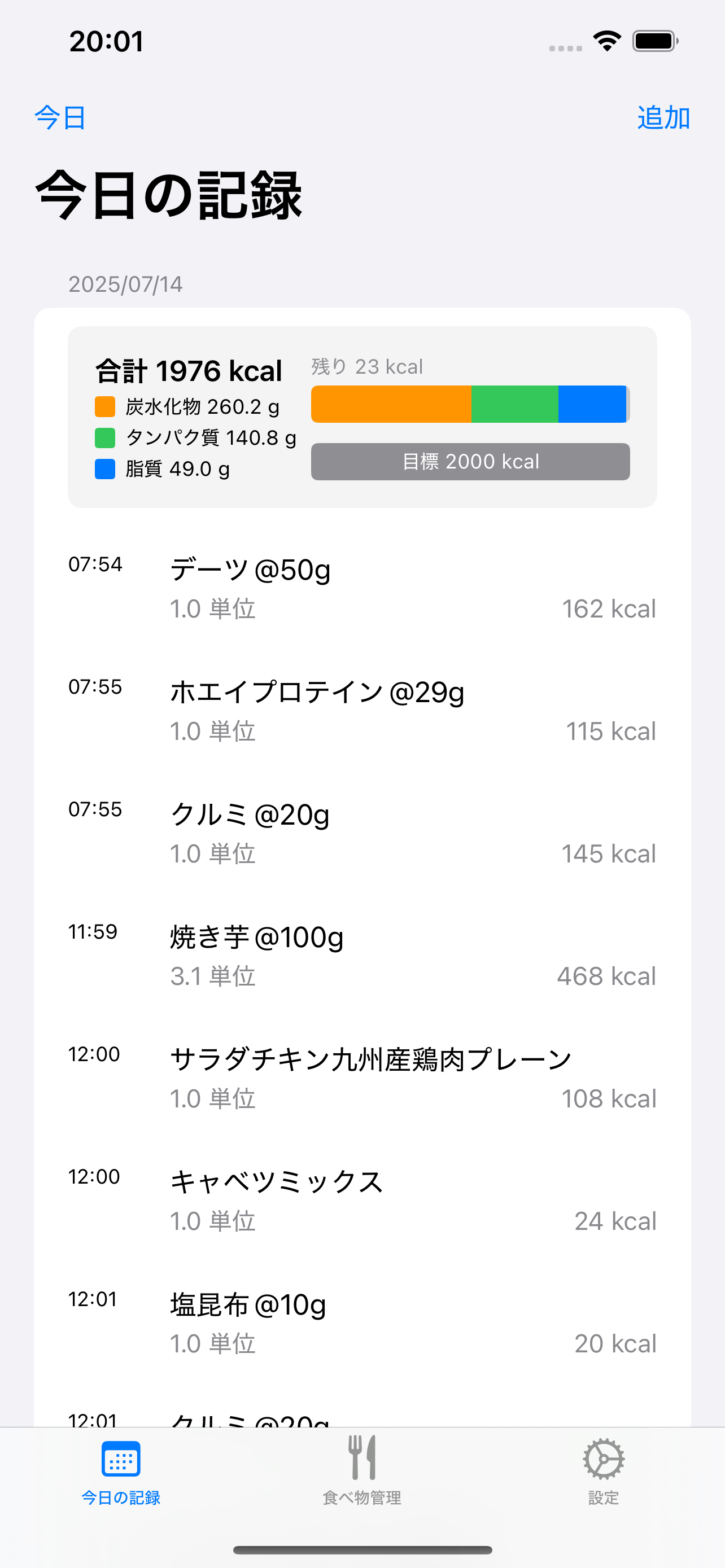 棒グラフ表示